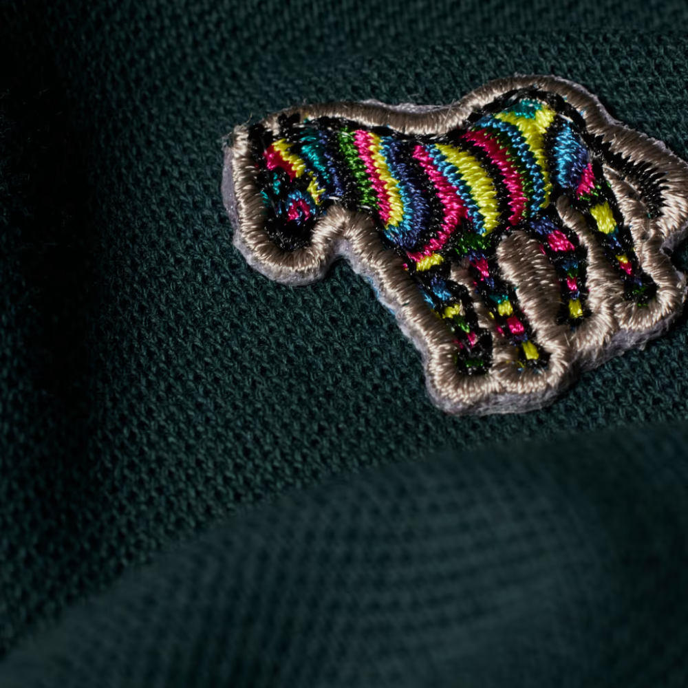 Paul Smith Reg Fit SS Polo Shirt Zebra - Dark Green
