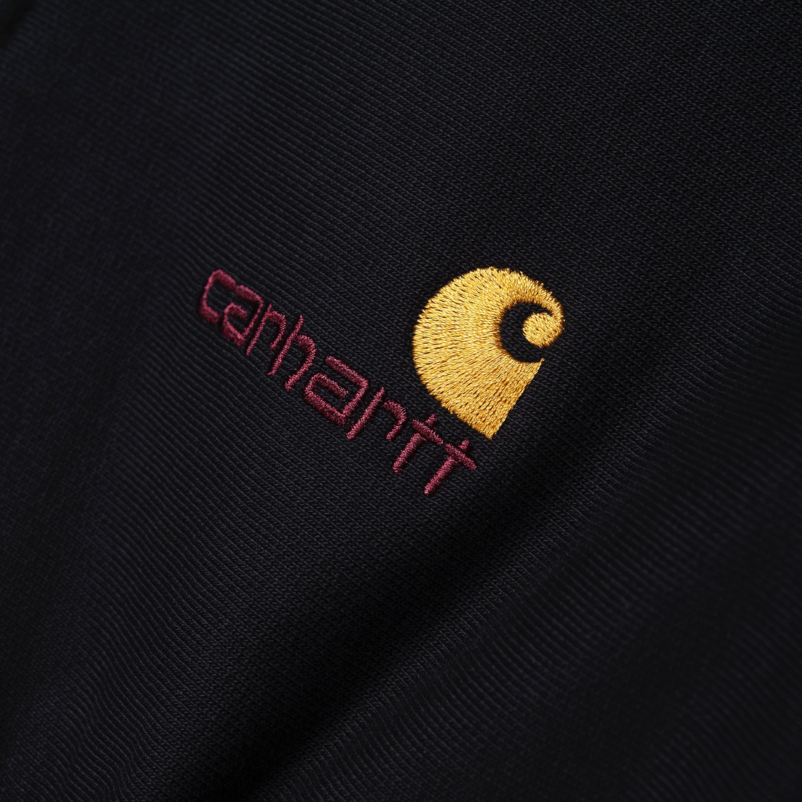 Carhartt WIP Half Zip American Script Sweat - Black
