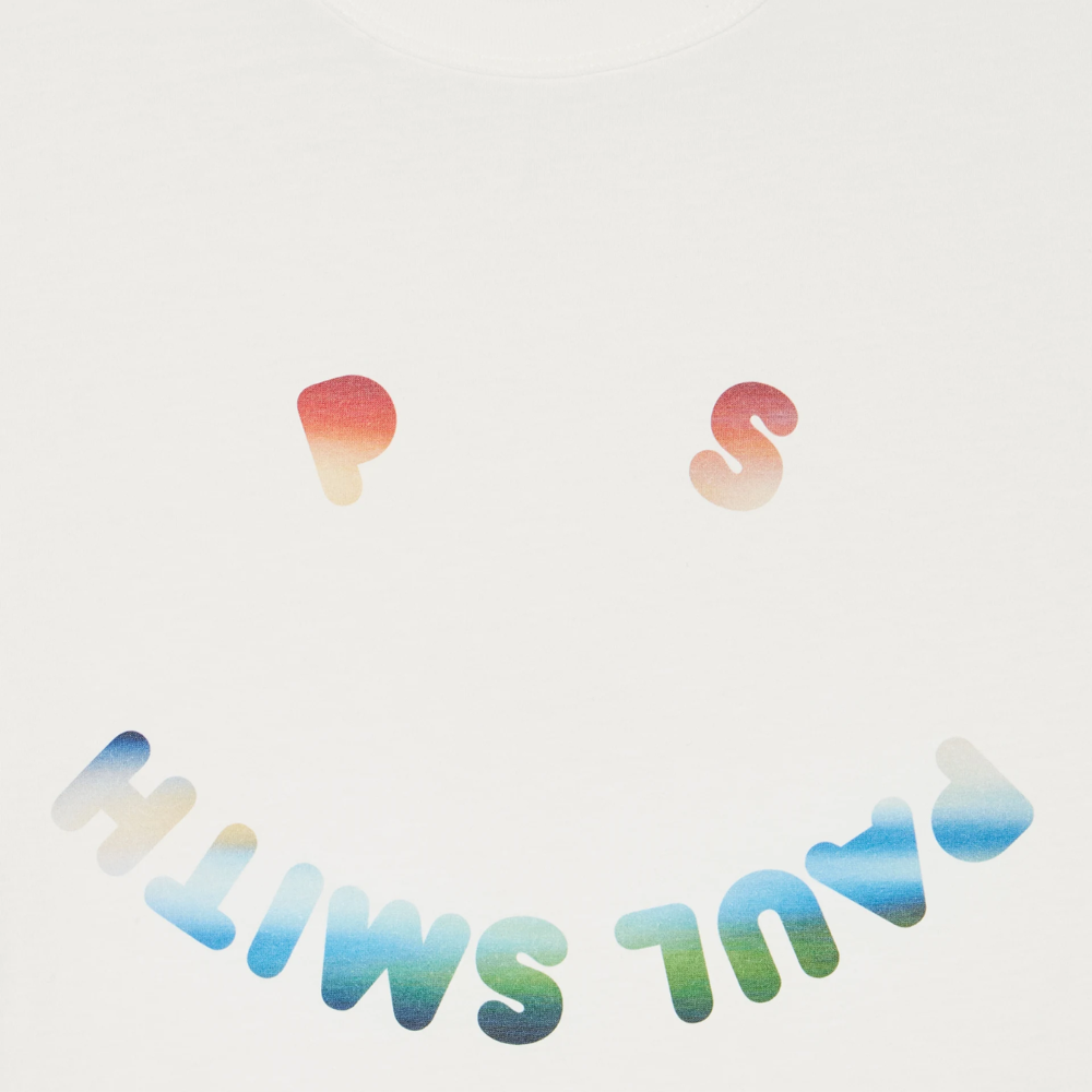 PS SS T-Shirt PS Happy - White