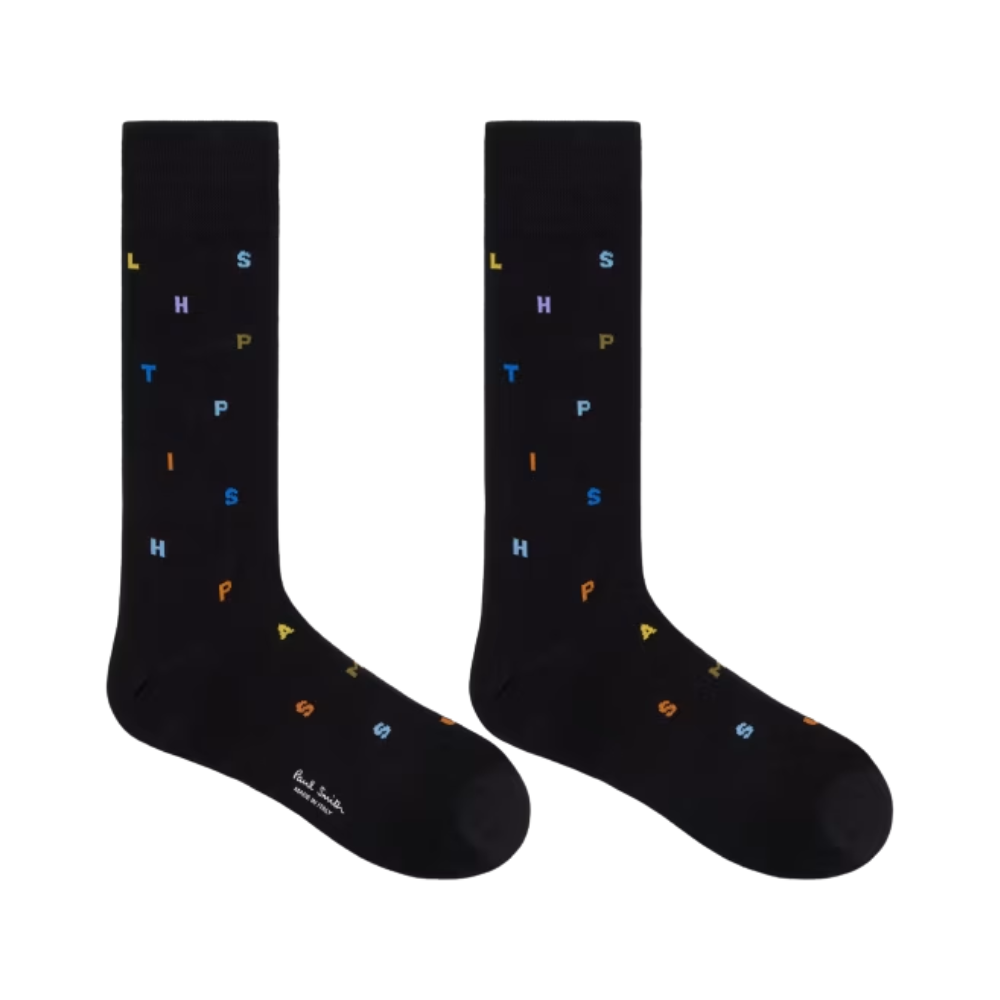 Paul Smith Socks Keanu Stamp - Black