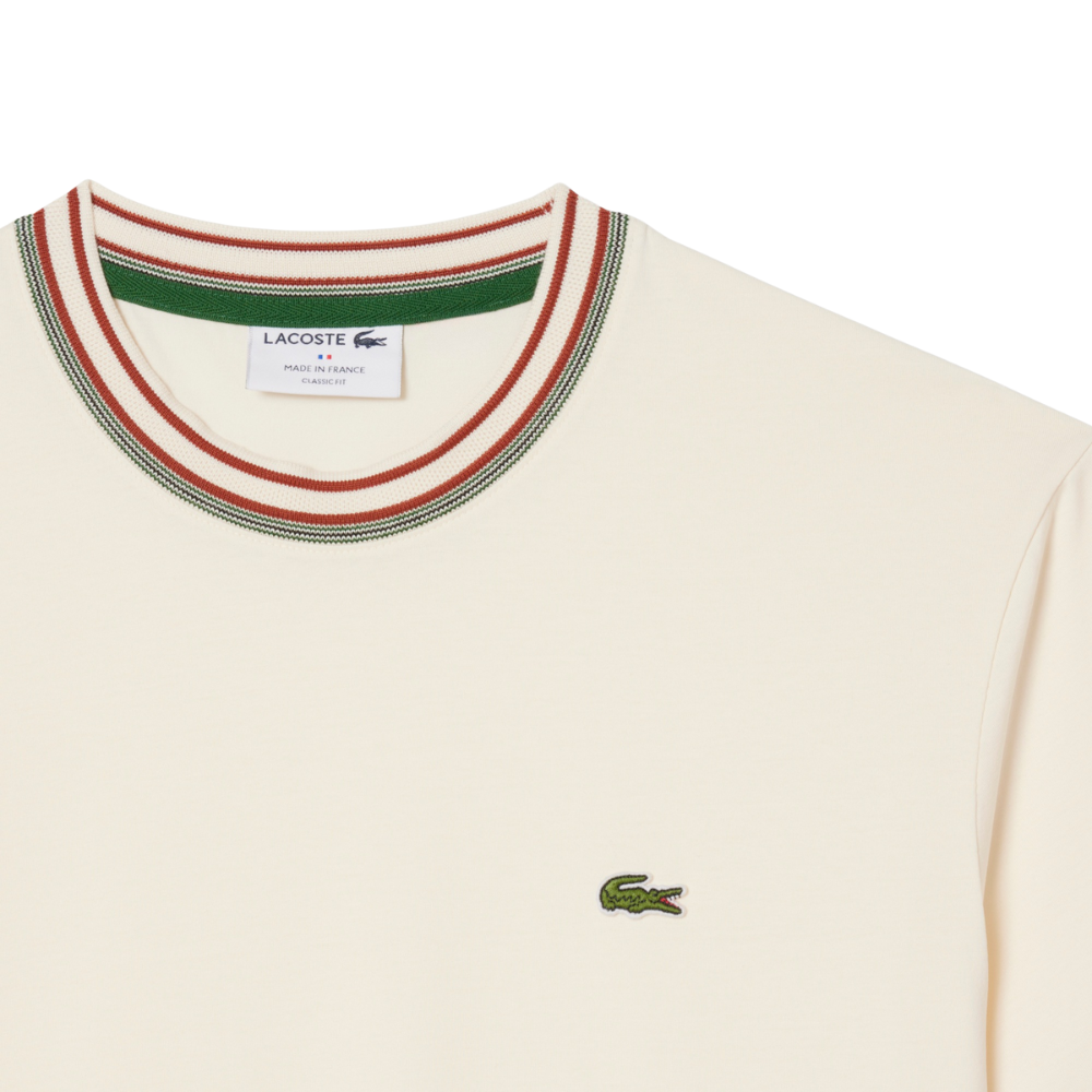 Lacoste Classic Fit Stripe Collar T-Shirt - Lapland