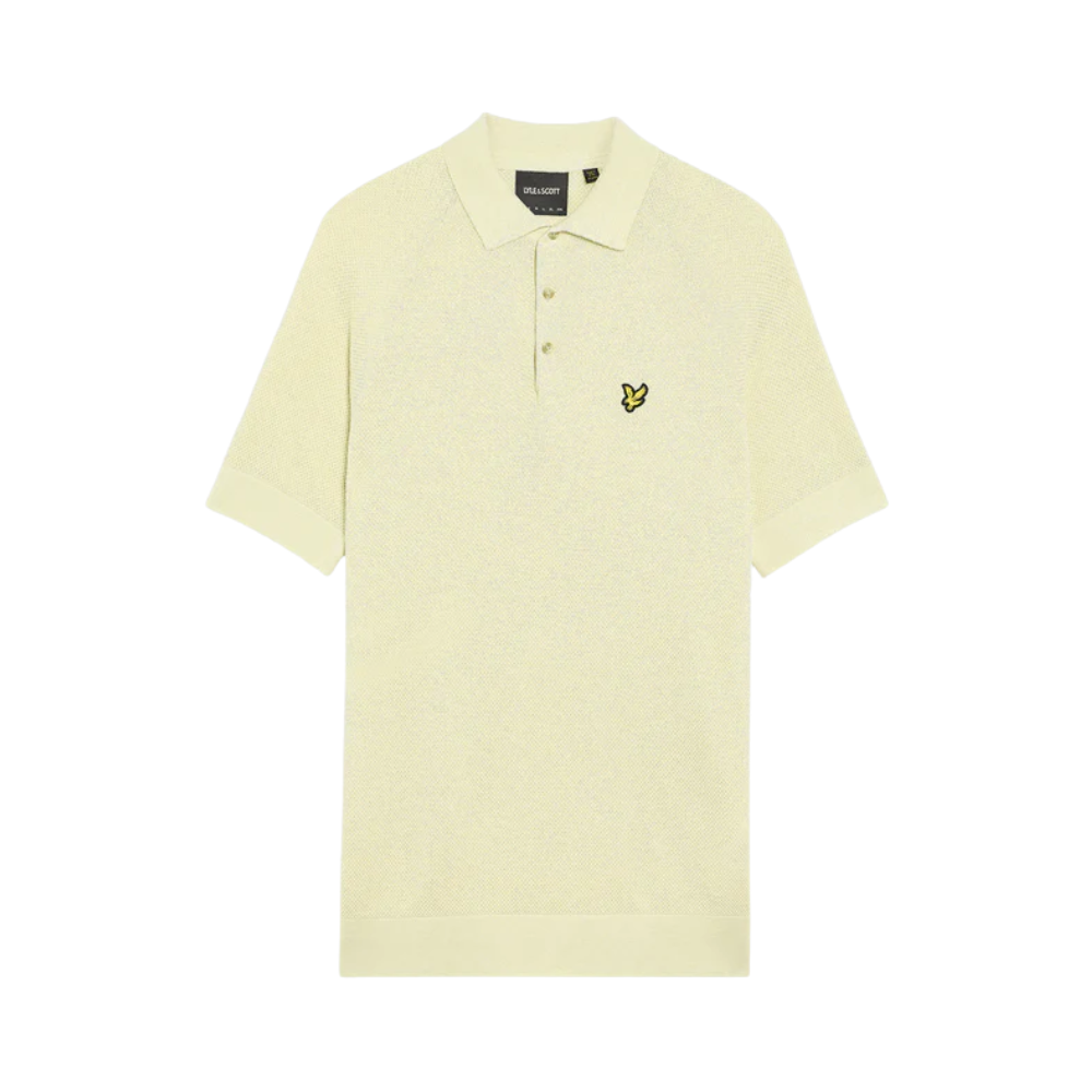 L&S Linen Blend Knitted Polo - Luna
