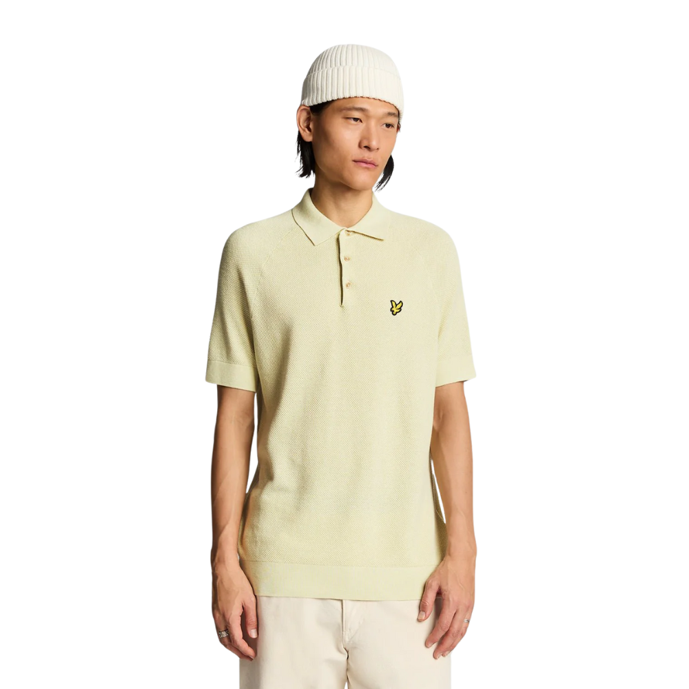 L&S Linen Blend Knitted Polo - Luna