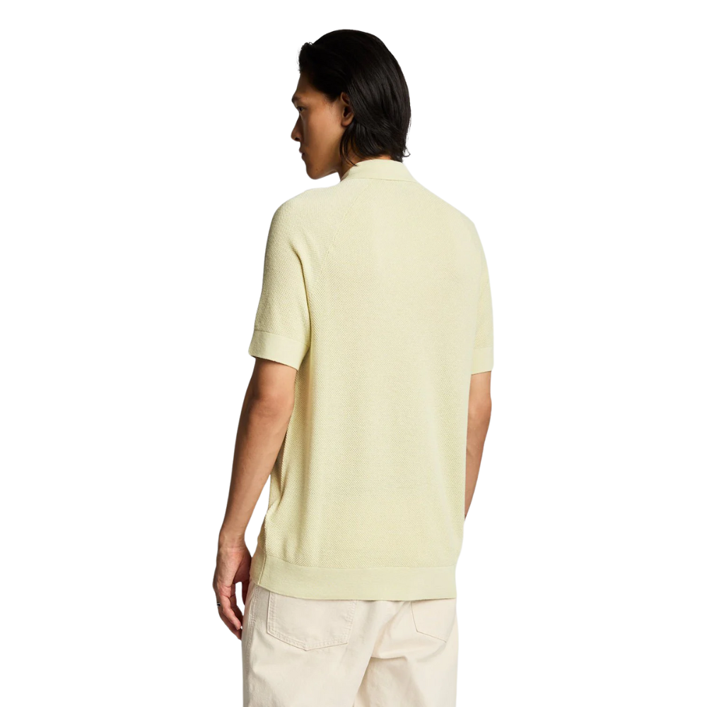 L&S Linen Blend Knitted Polo - Luna