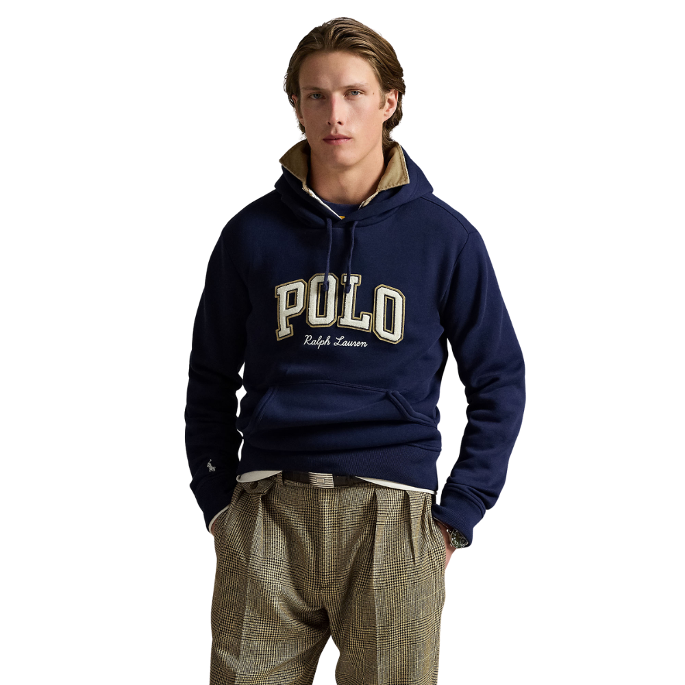 Ralph Lauren Logo Fleece Hoodie - Cruise Navy