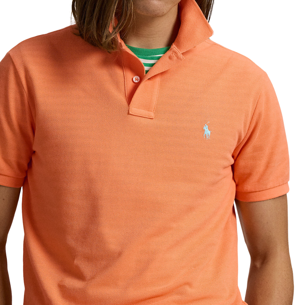 Ralph Lauren Custom Slim Mesh SS Polo - Classic Peach