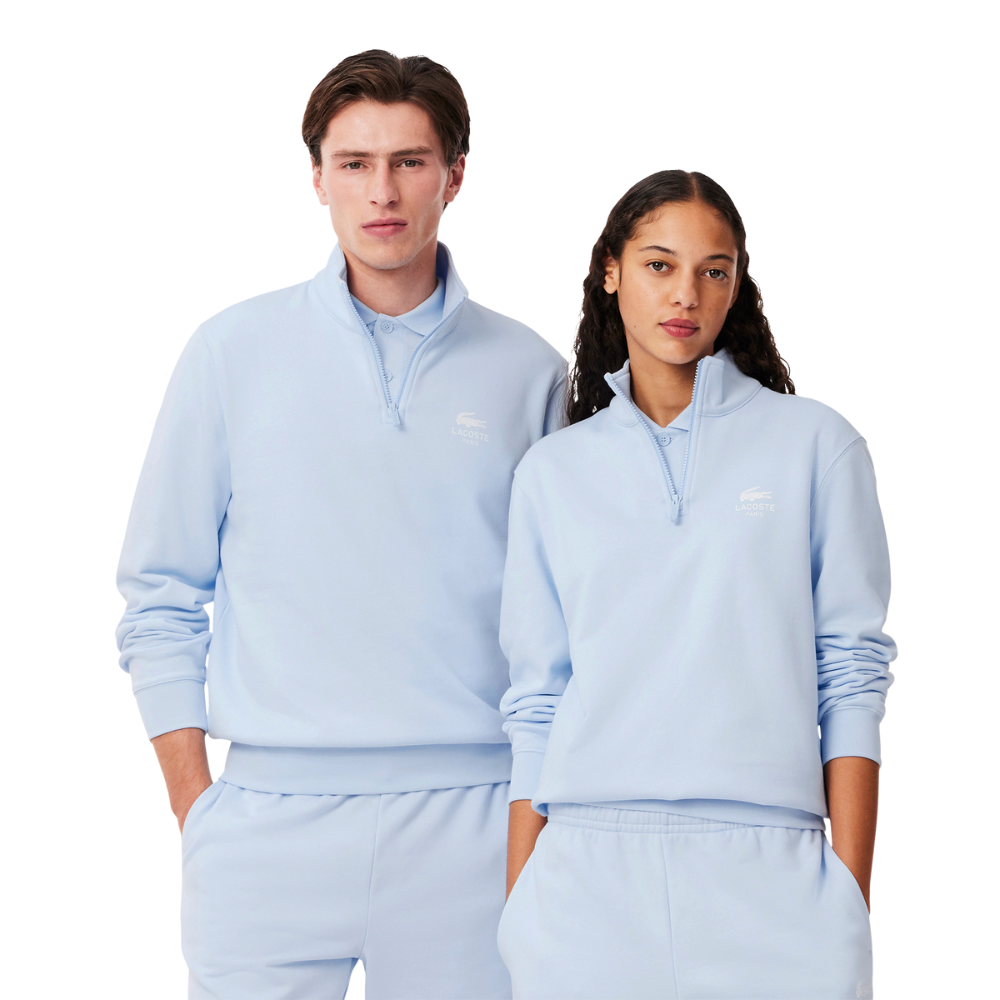 Lacoste Modern 1/4 Zip Sweatshirt - Light Blue