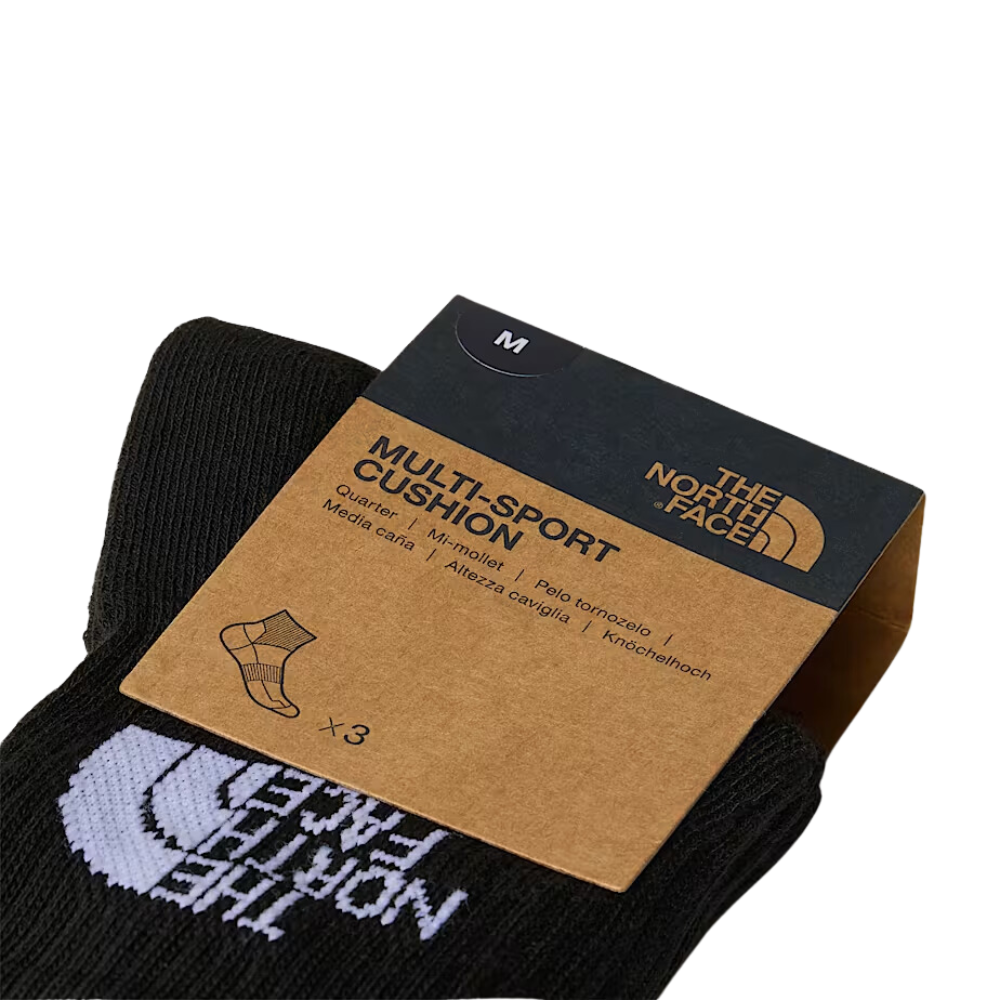 The North Face Multi Sport Cushion Quarter Sock 3-Pack - TNF Black