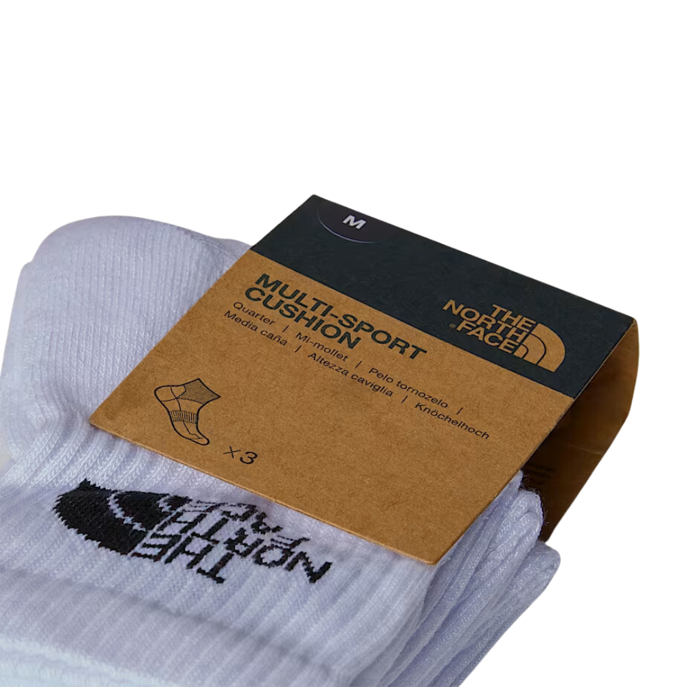 The North Face Multi Sport Cushion Quarter Sock 3-Pack - TNF White