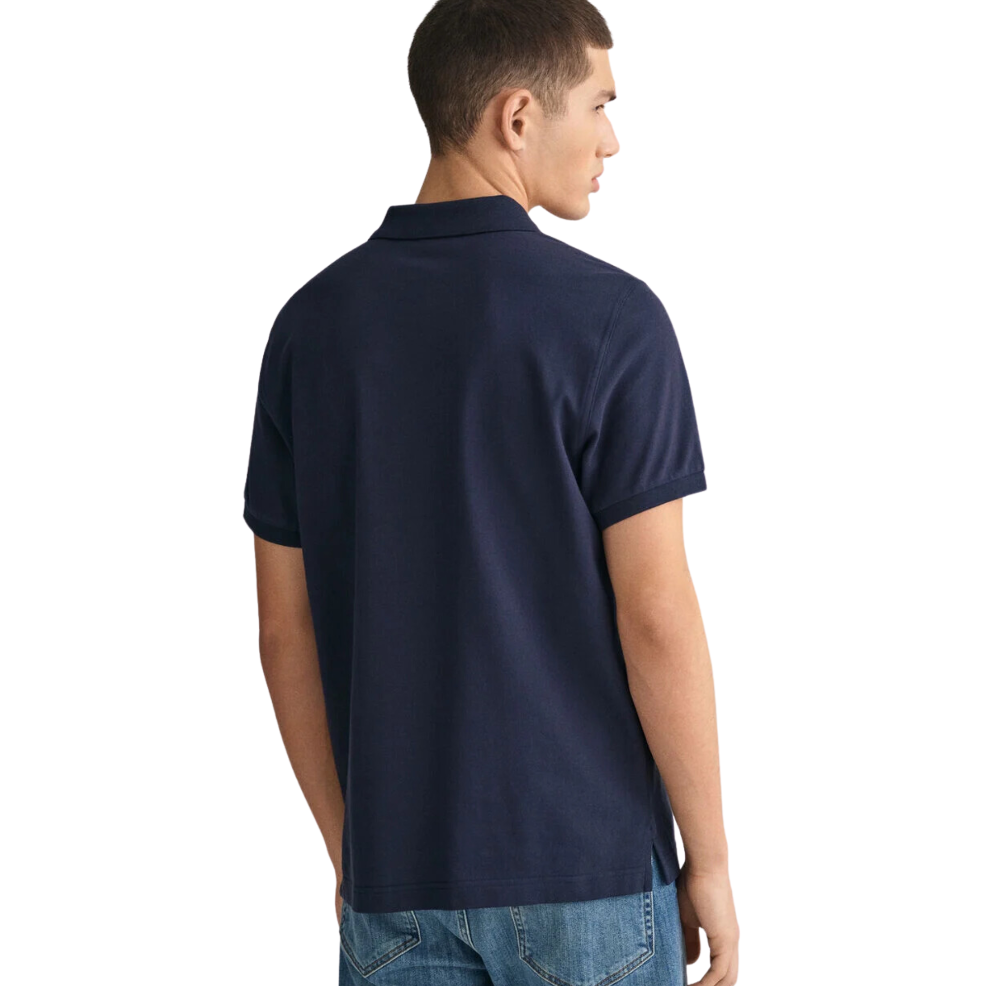 GANT Reg Shield SS Pique Polo - Evening Blue
