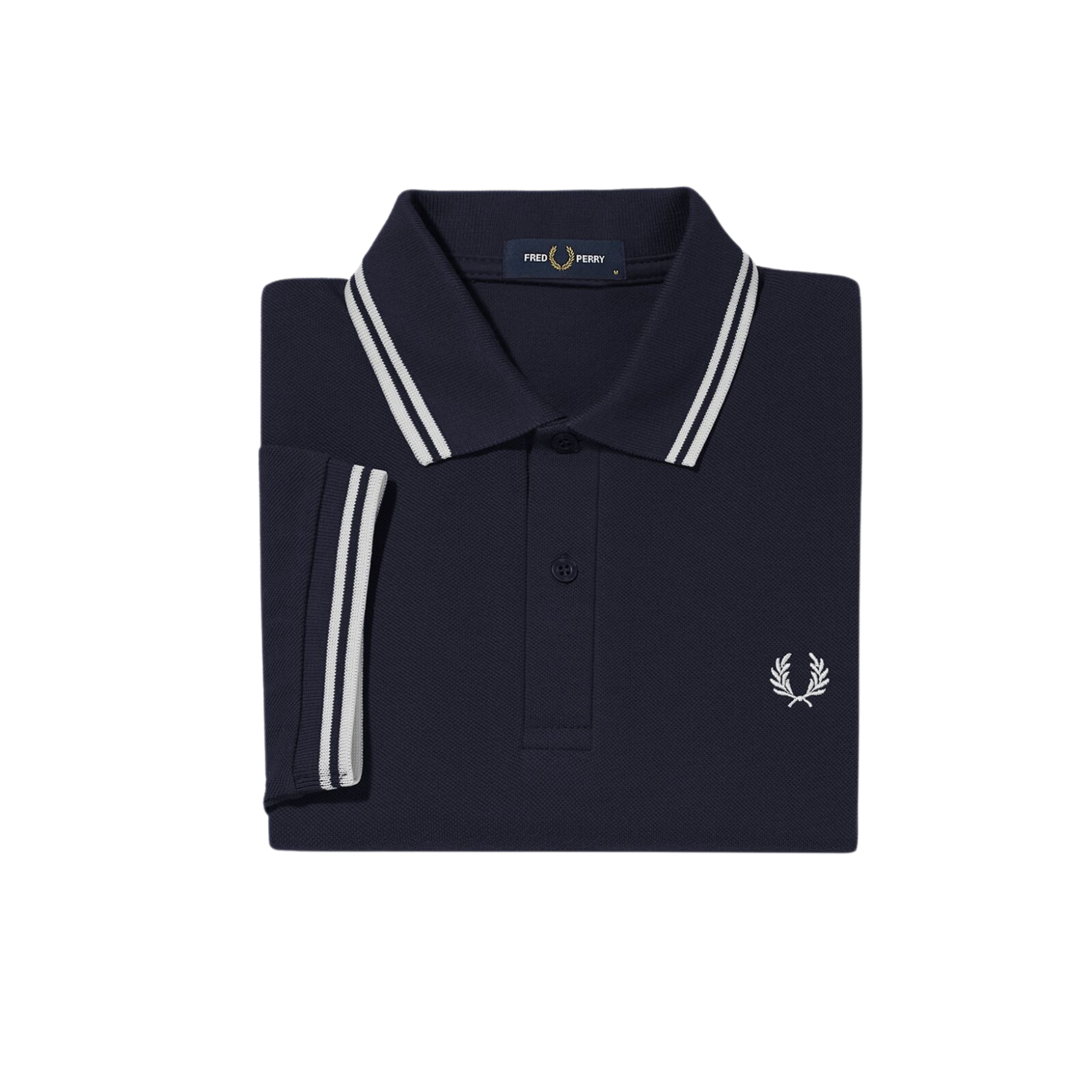 Fred Perry M3600 Twin Tipped Polo - Navy/White