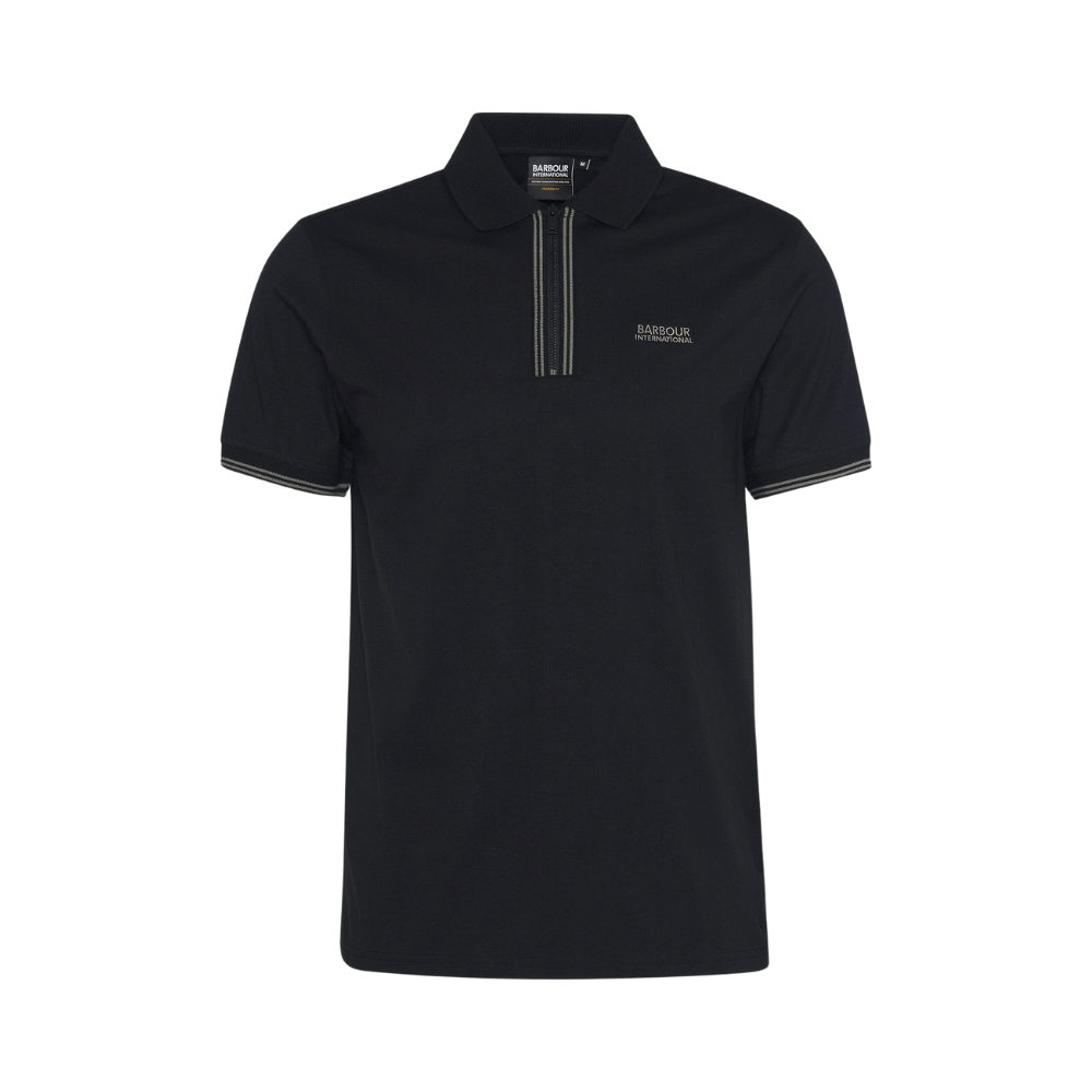 B.Intl Ollie Twin Tipped Placket Polo - Black