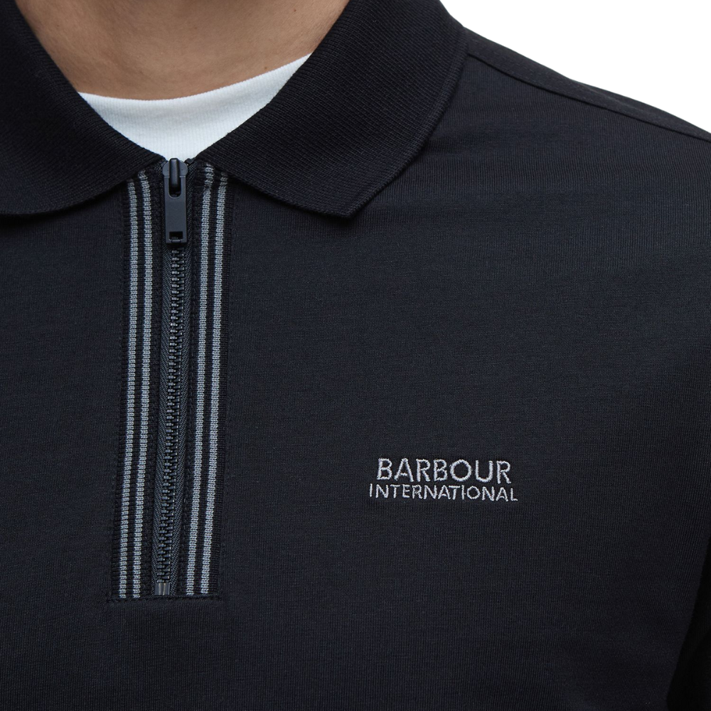 B.Intl Ollie Twin Tipped Placket Polo - Black