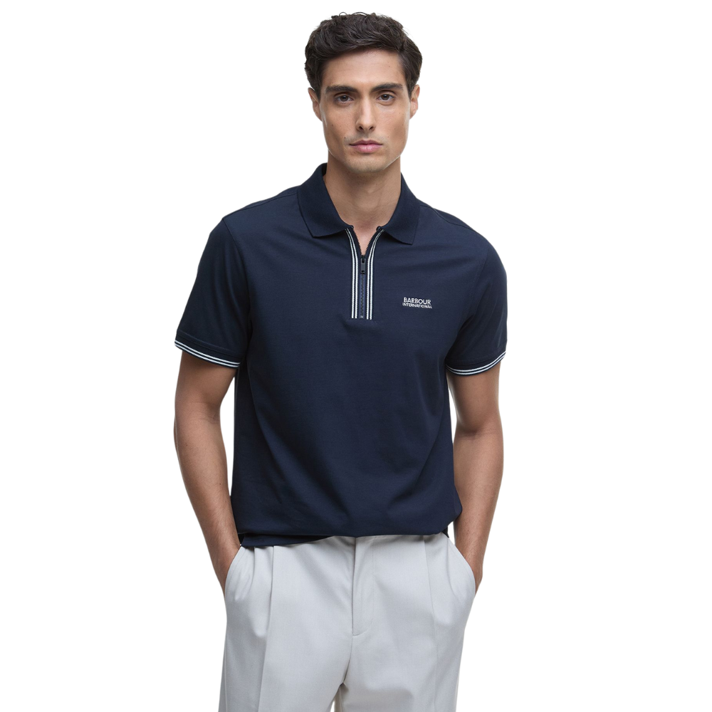 B.Intl Ollie Twin Tipped Placket Polo - Navy