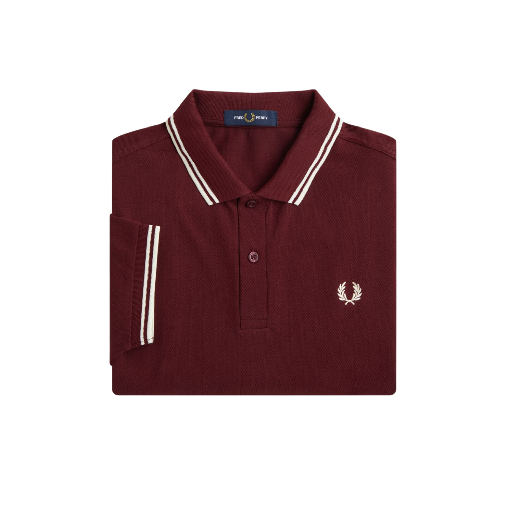 Fred Perry M3600 Twin Tipped Polo - Oxblood/Ecru