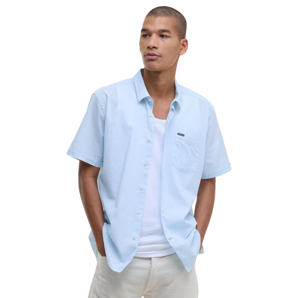 Barbour Pigment Dye SS Shirt - Bleached Blue