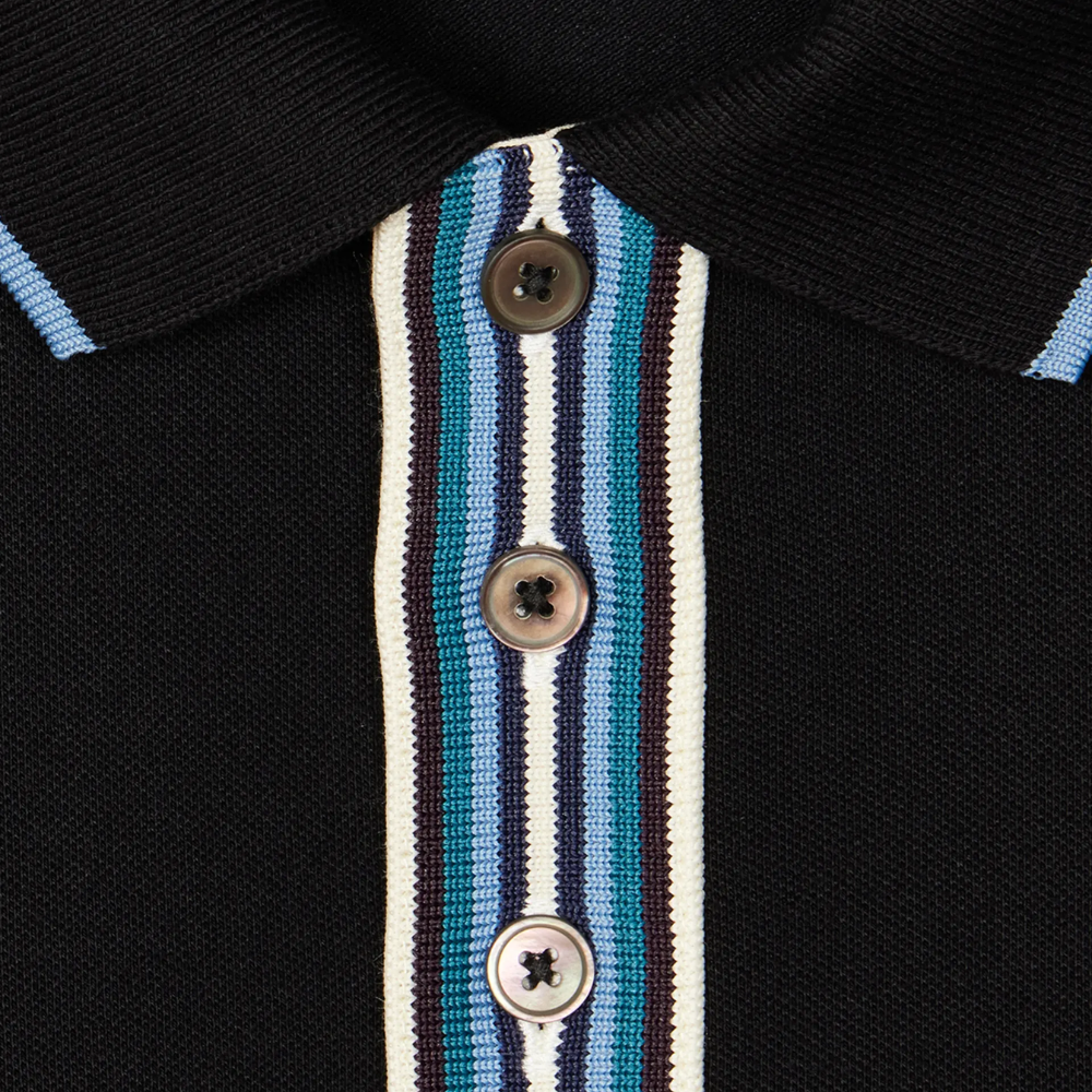 PS SS Placket Polo Shirt - Black