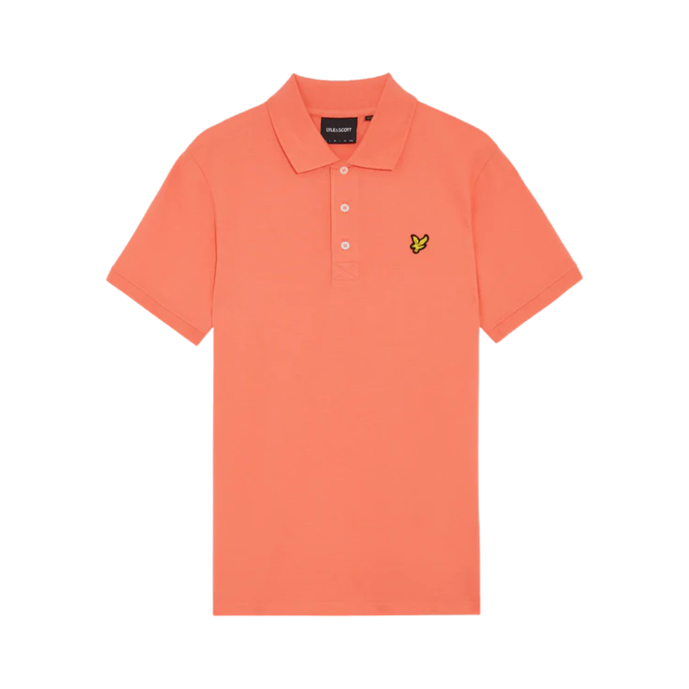 L&S Plain Polo Shirt - Coral Stand