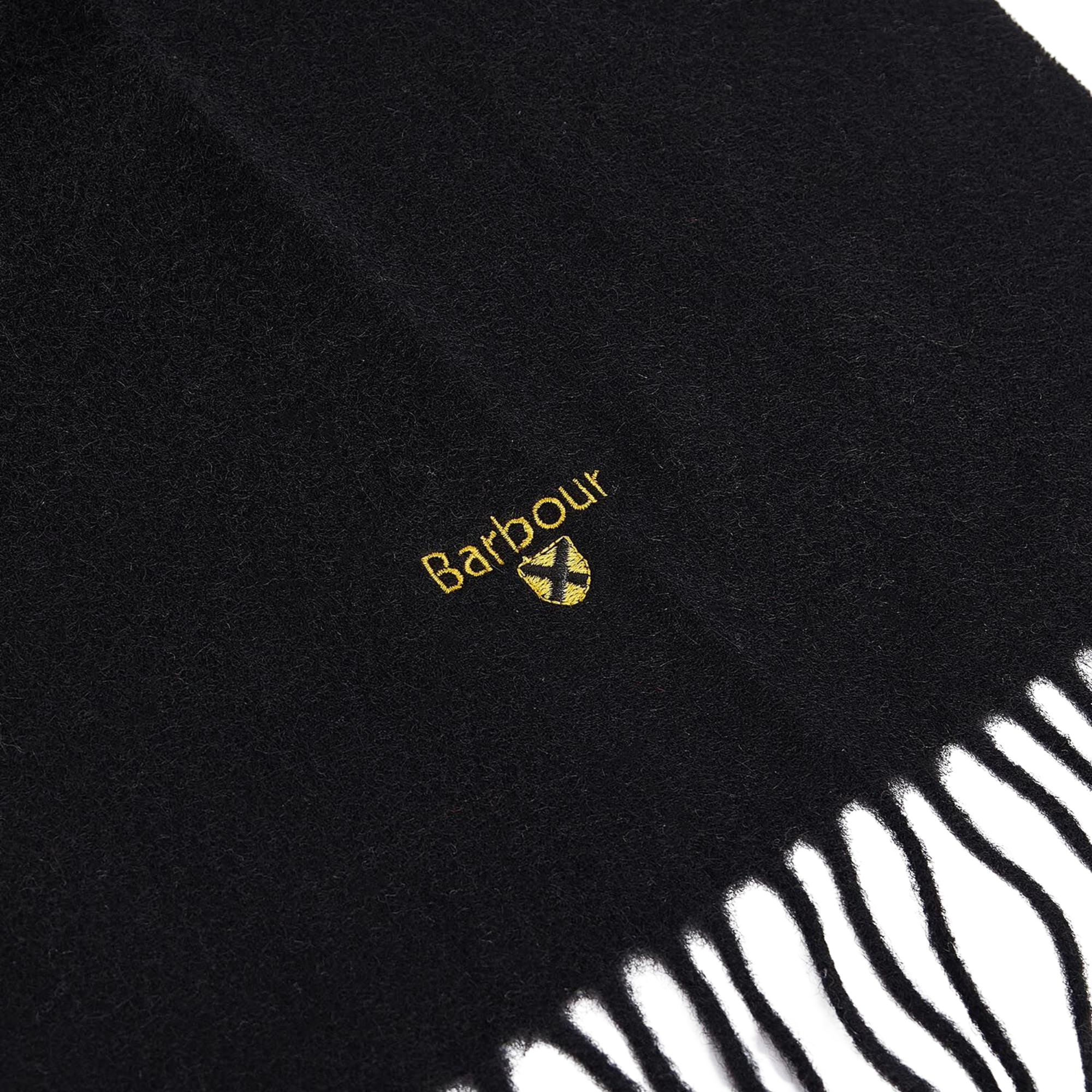 Barbour Plain Lambswool Scarf - Black