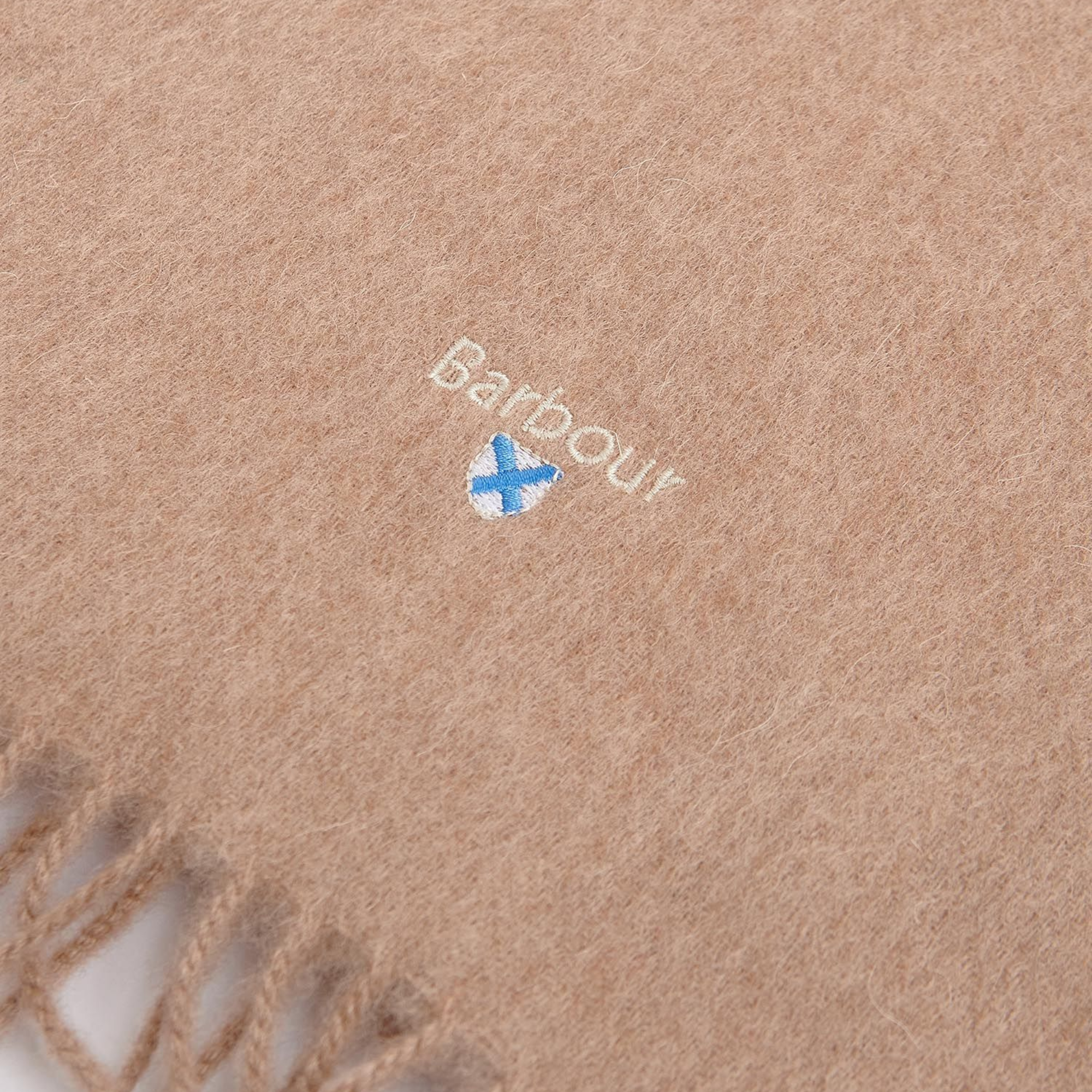 Barbour Plain Lambswool Scarf - Light Brown