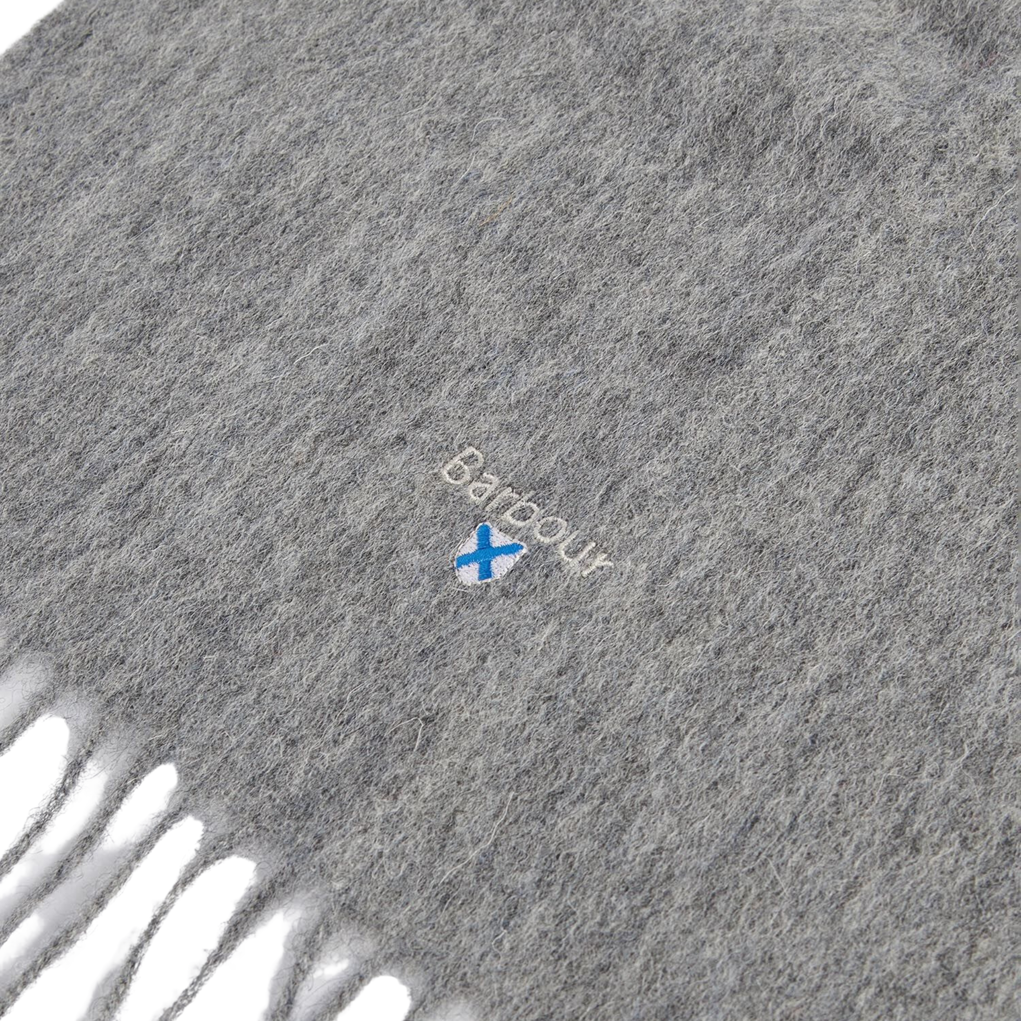 Barbour Plain Lambswool Scarf - Light Grey Marl