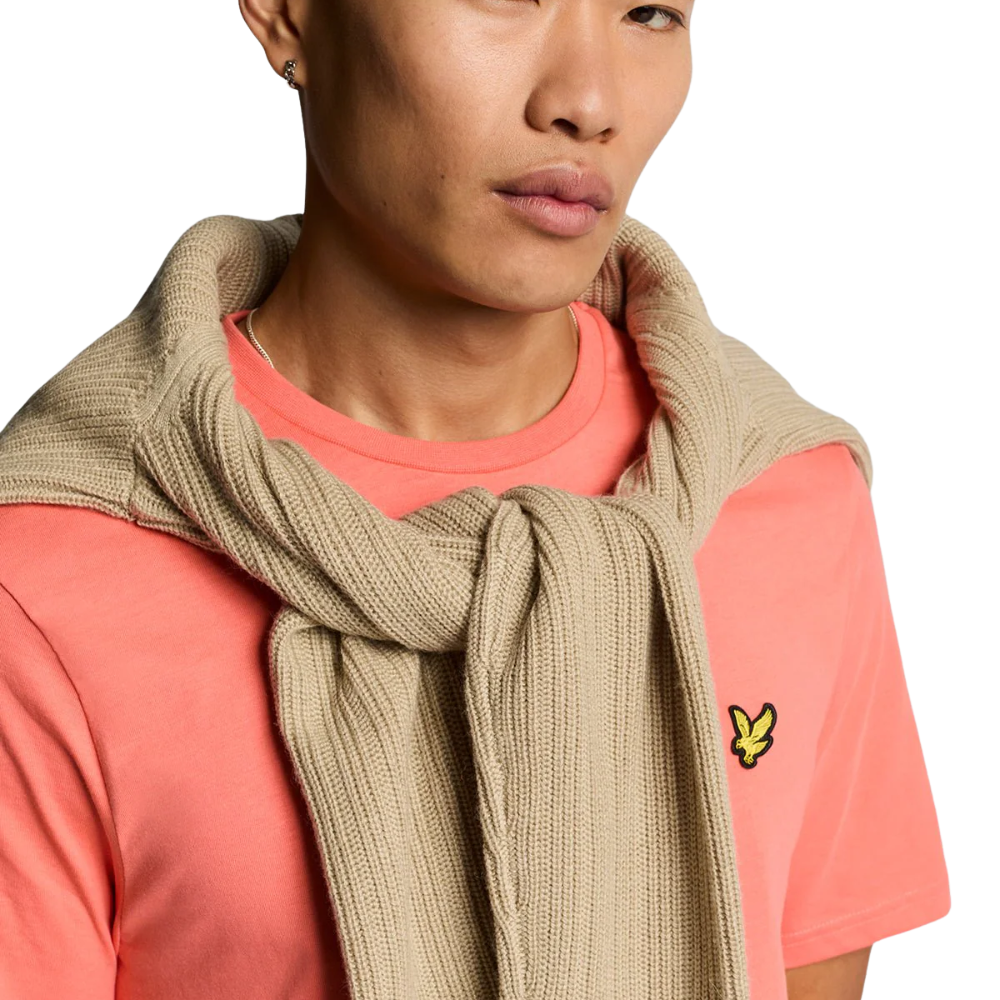 L&S Plain T-Shirt - Coral Stand