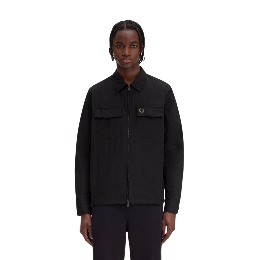 Fred Perry Pocket Overshirt - Black