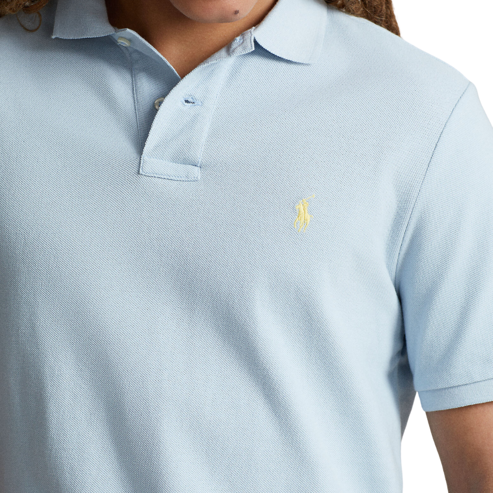 Ralph Lauren Custom Slim Mesh SS Polo - Alpine Blue