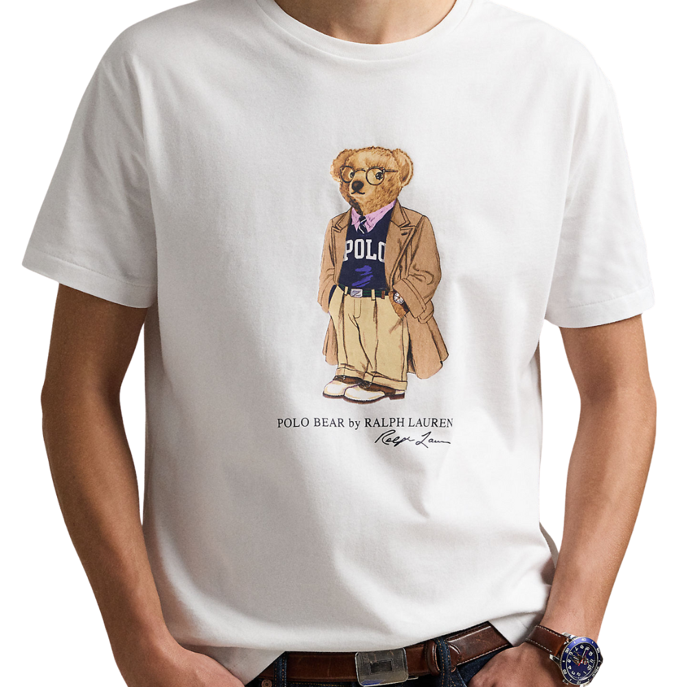 Ralph Lauren Custom Slim Fit Polo Bear T-Shirt - White