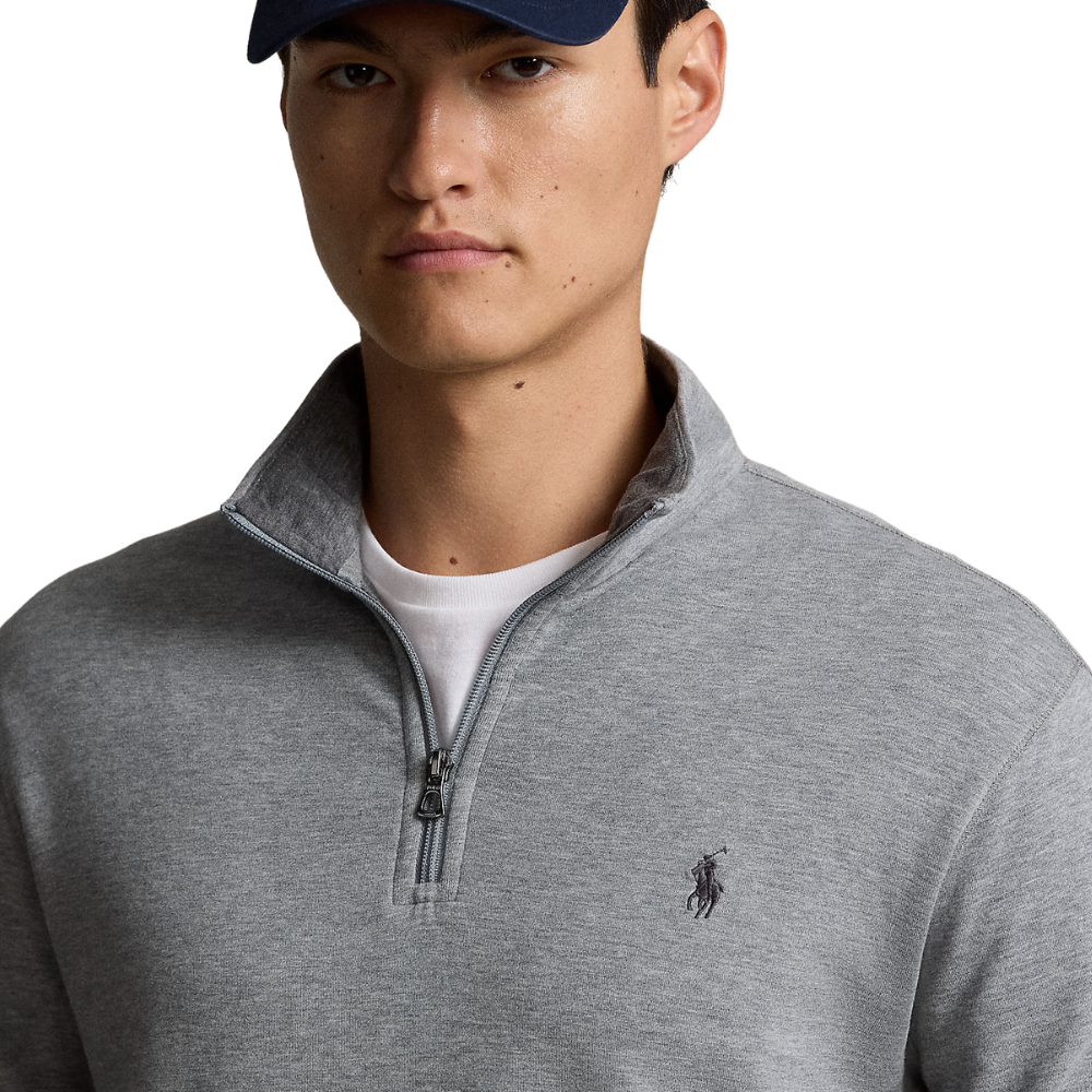 Ralph Lauren LS 1/4 Zip Jersey Knit - Steel Heather