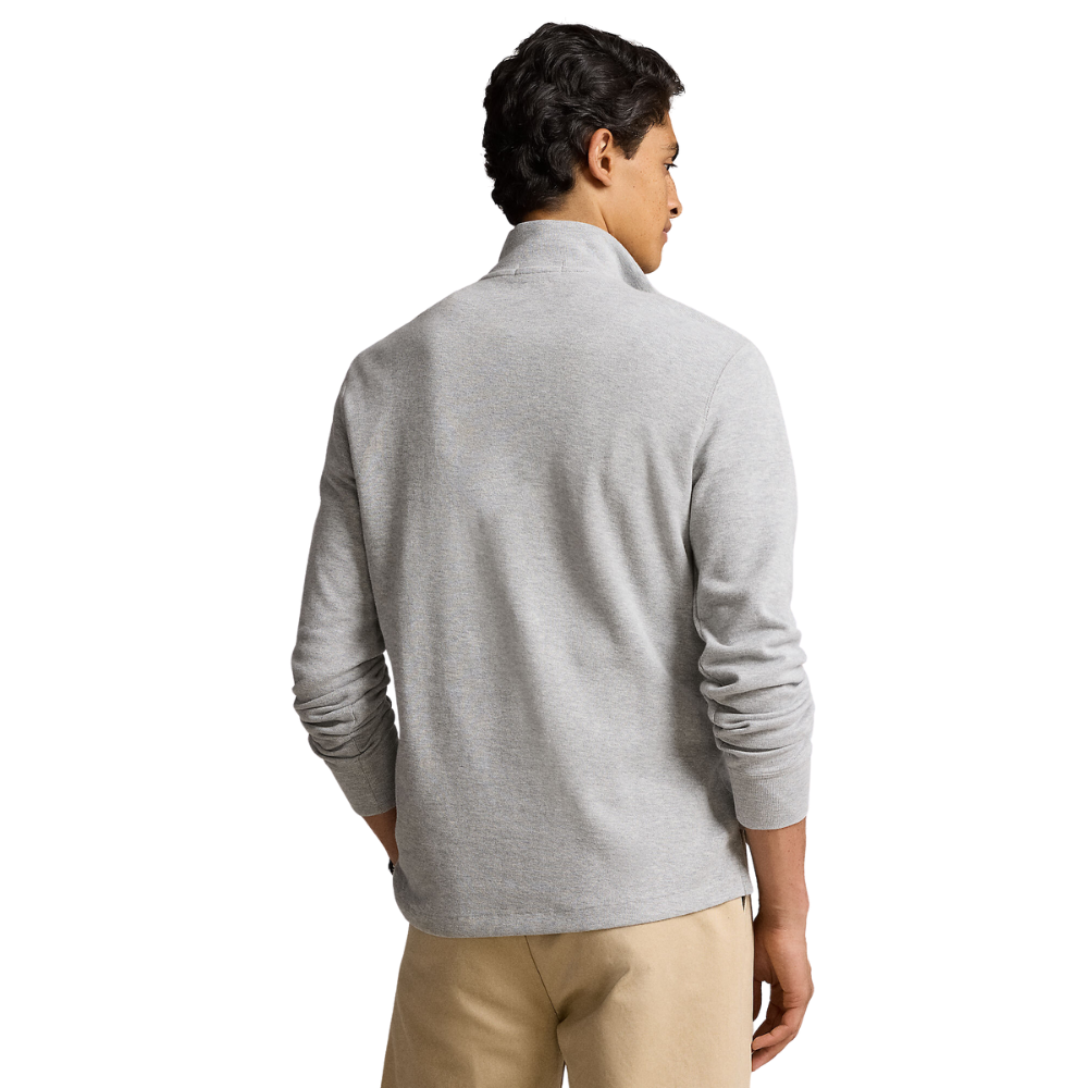 Ralph Lauren LS 1/4 Zip Rib Knit - Andover Heather