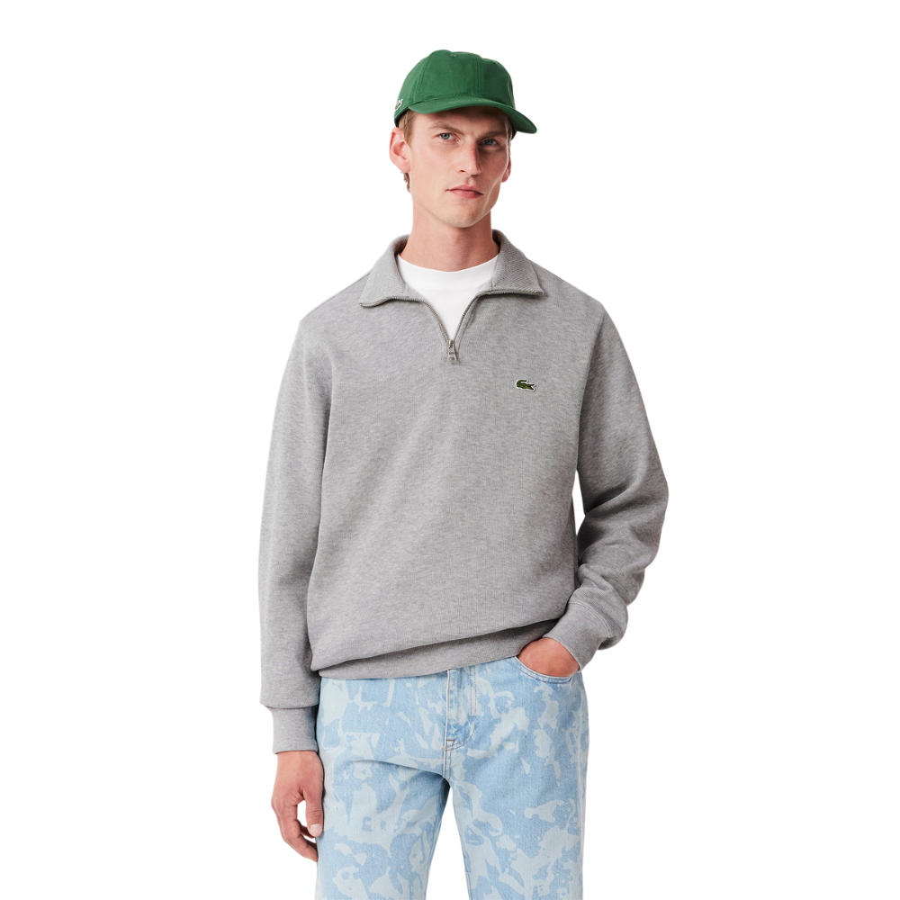 Lacoste 1/4 Zip Sweat - Light Heathered Grey
