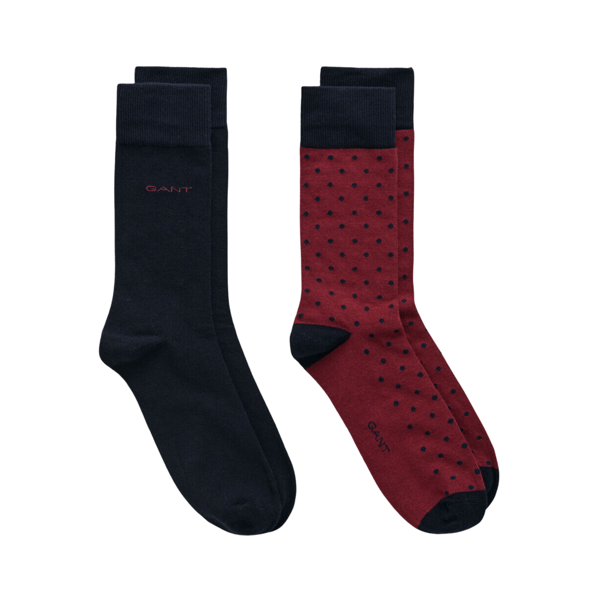 GANT Dot and Solid Socks 2-Pack - Plumped Red