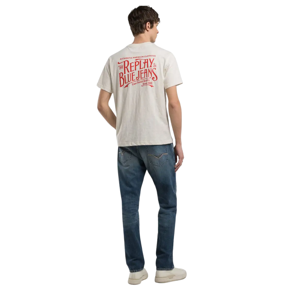 Replay Red Label Tee - Butter White