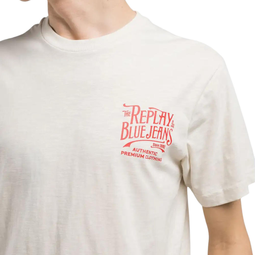 Replay Red Label Tee - Butter White