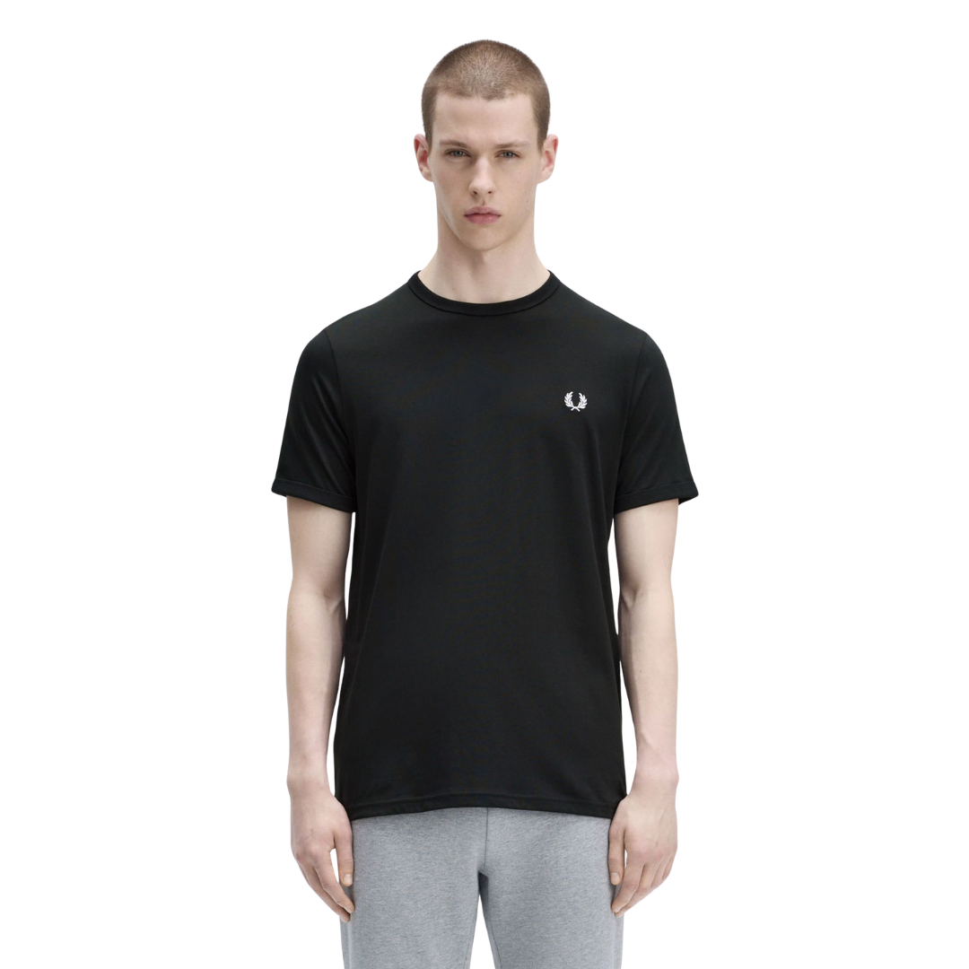 Fred Perry Ringer T-Shirt - Black