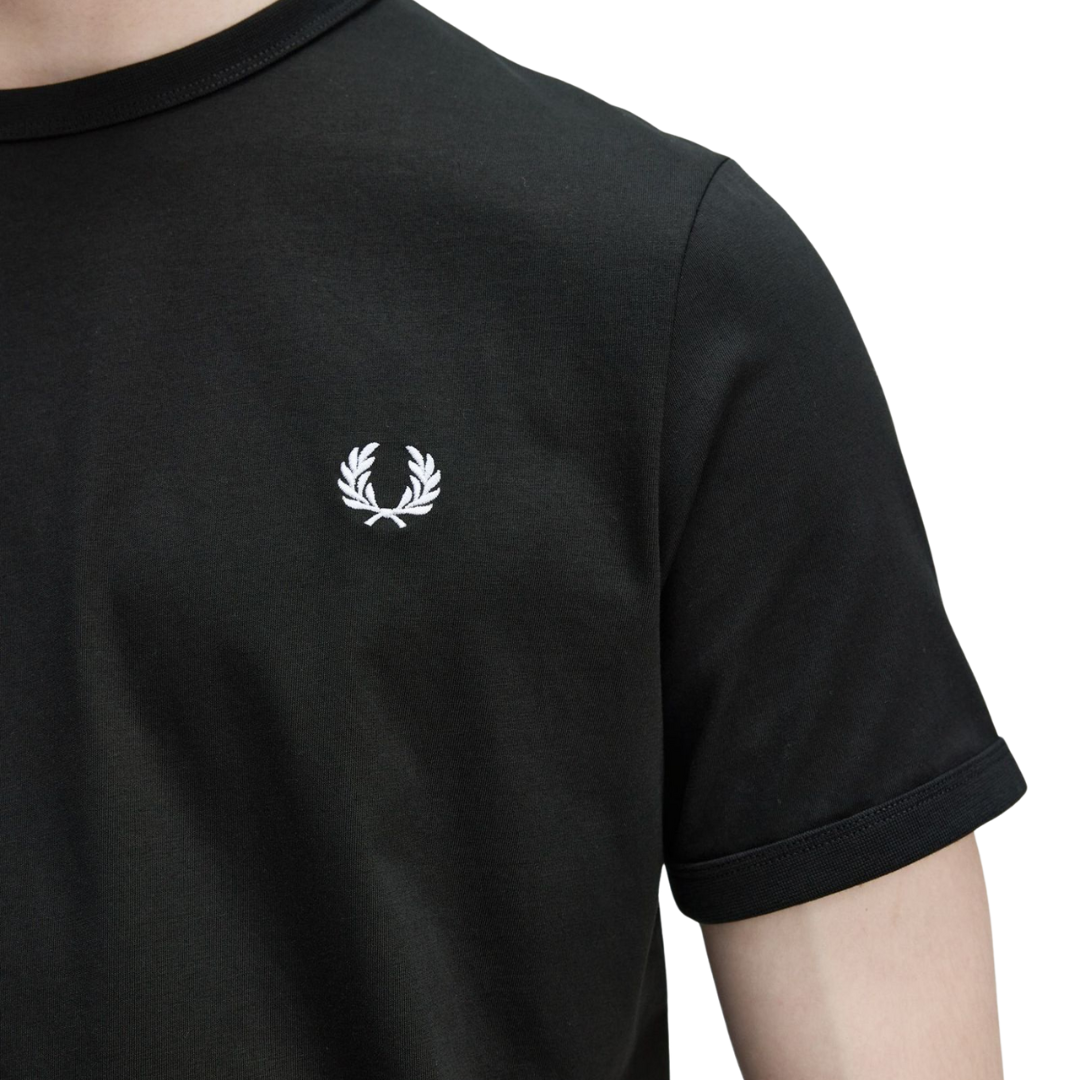 Fred Perry Ringer T-Shirt - Black