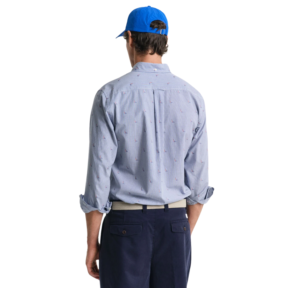 GANT Reg Sailing Fil Coupe Shirt - College Blue