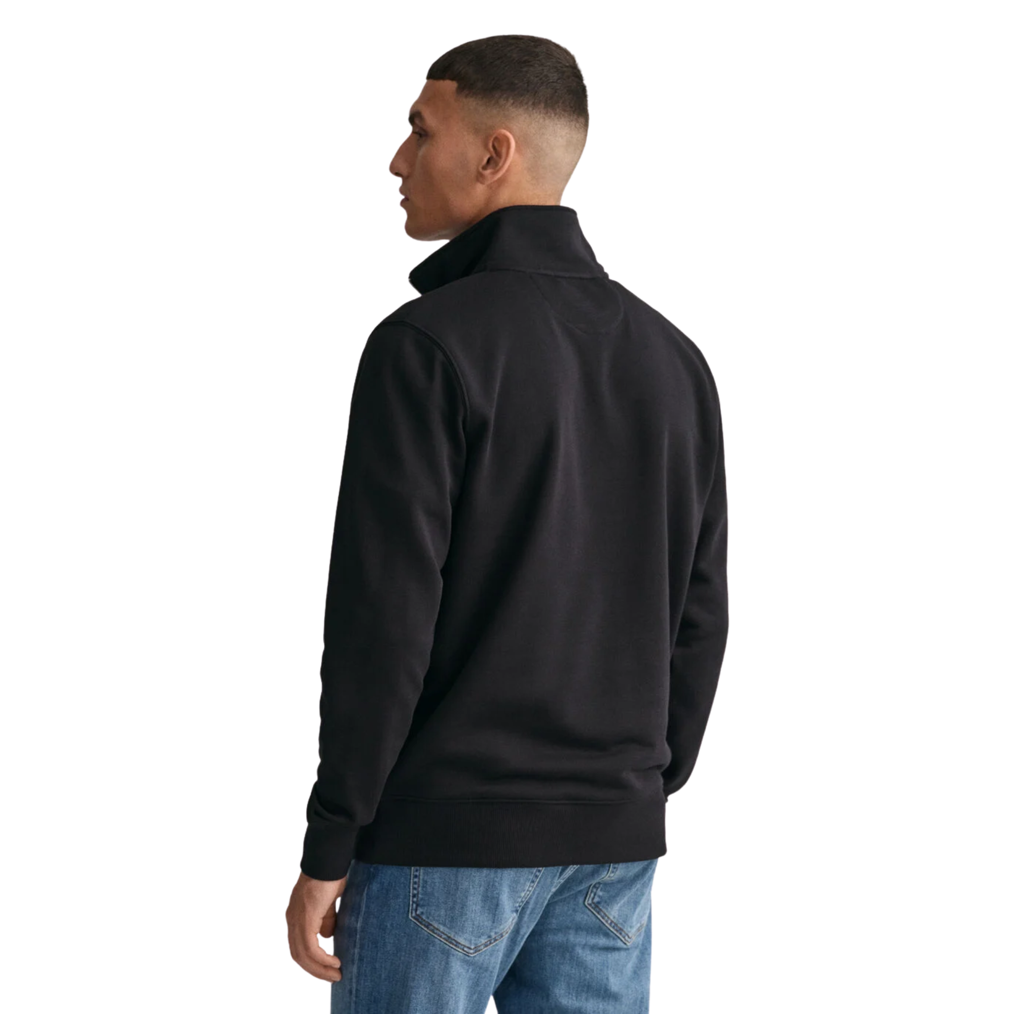 GANT Reg Shield Half Zip Sweat - Black