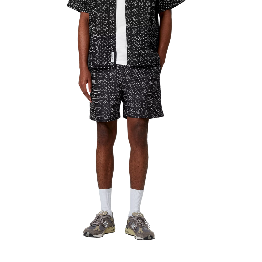 Slater Swim Shorts - Furoshiki Print Black