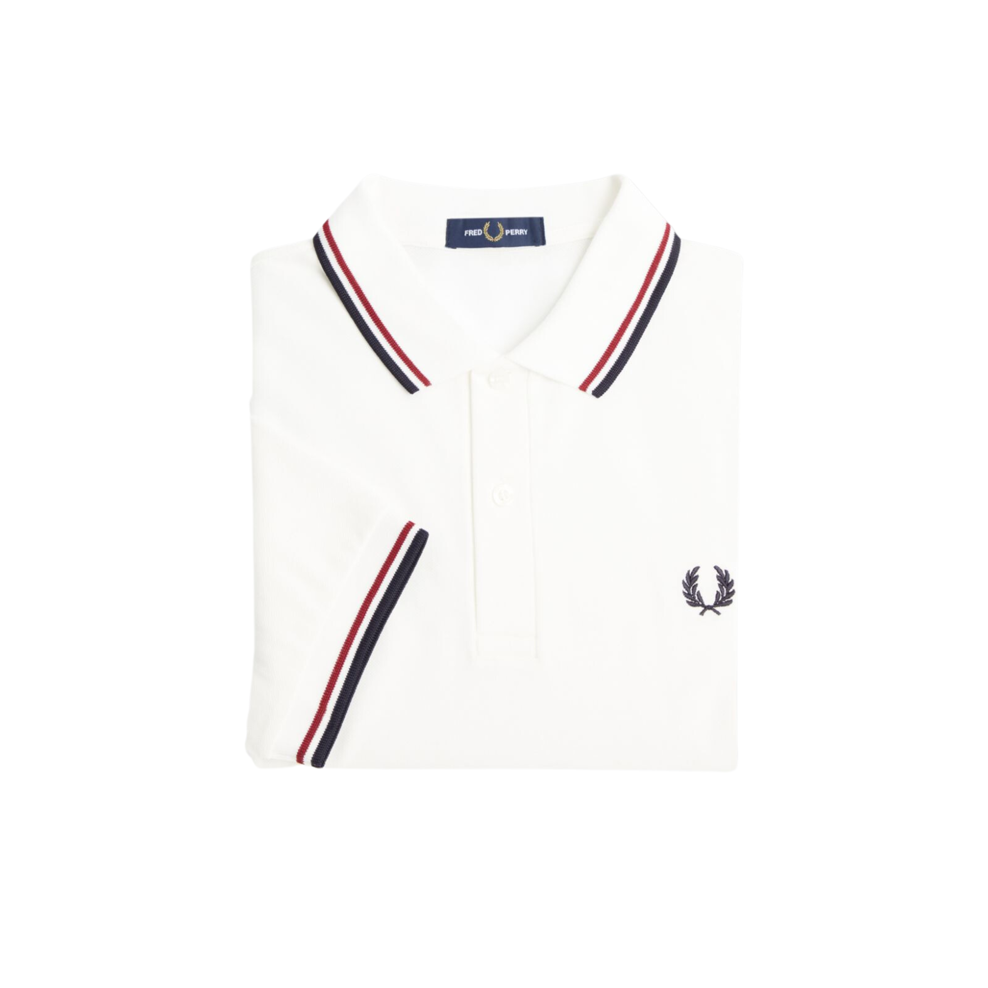 Fred Perry M3600 Twin Tipped Polo - White/Red/Navy