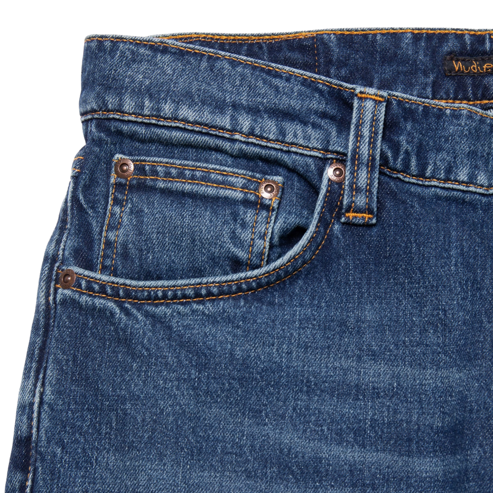 Nudie Jeans Solid Ollie - Wild Blue