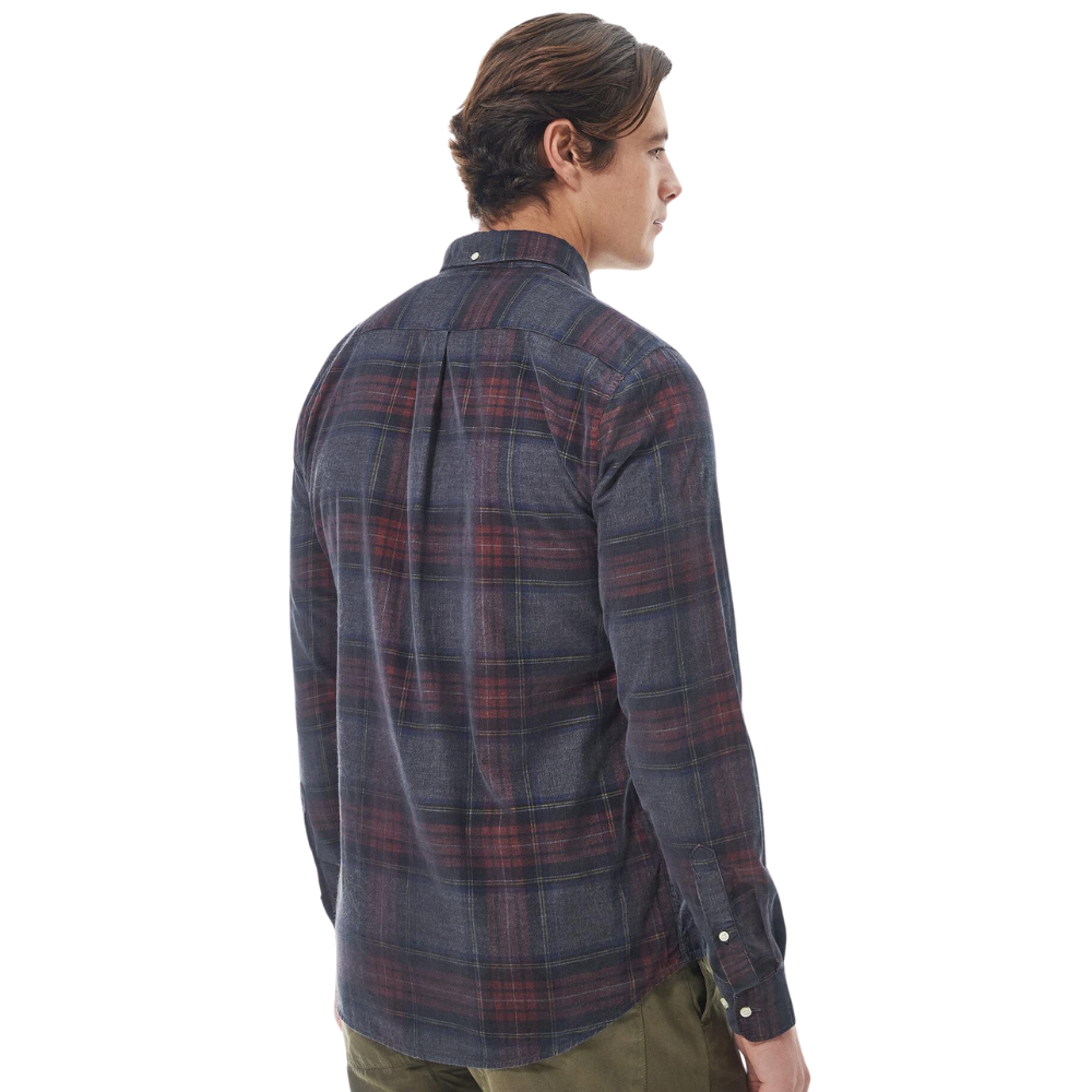 Barbour Southfield Tailored Checked Cord Shirt - Grey Marl