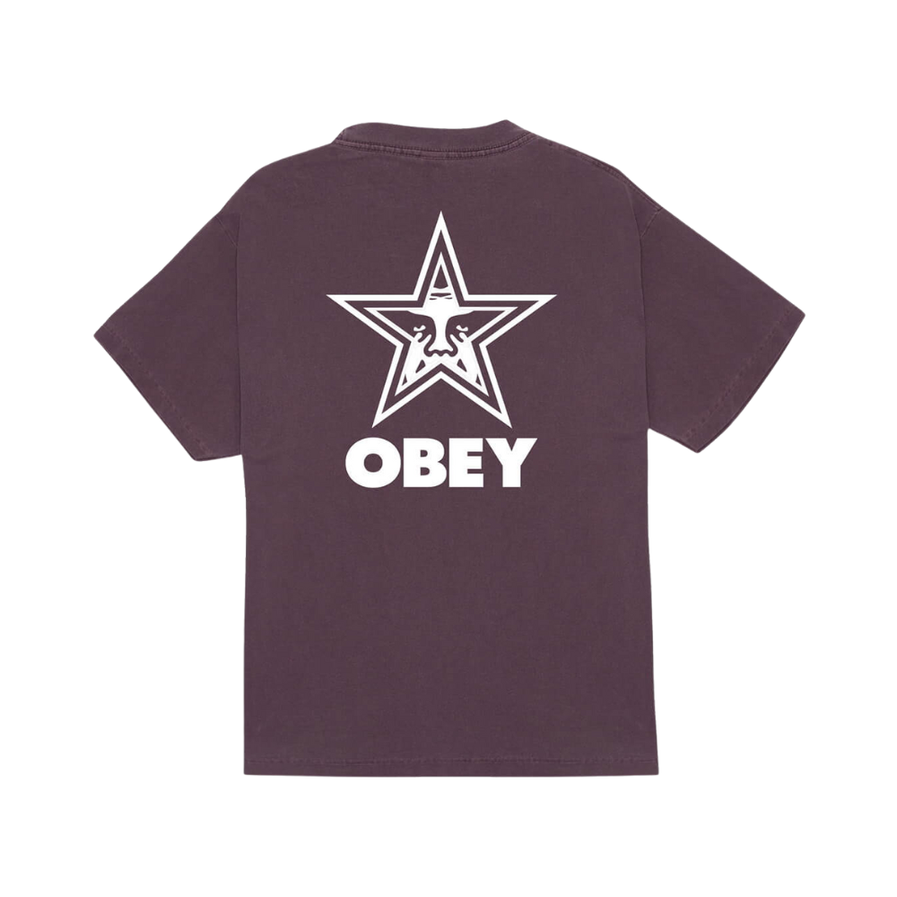Obey Bold Star T-Shirt - Pigment Plum