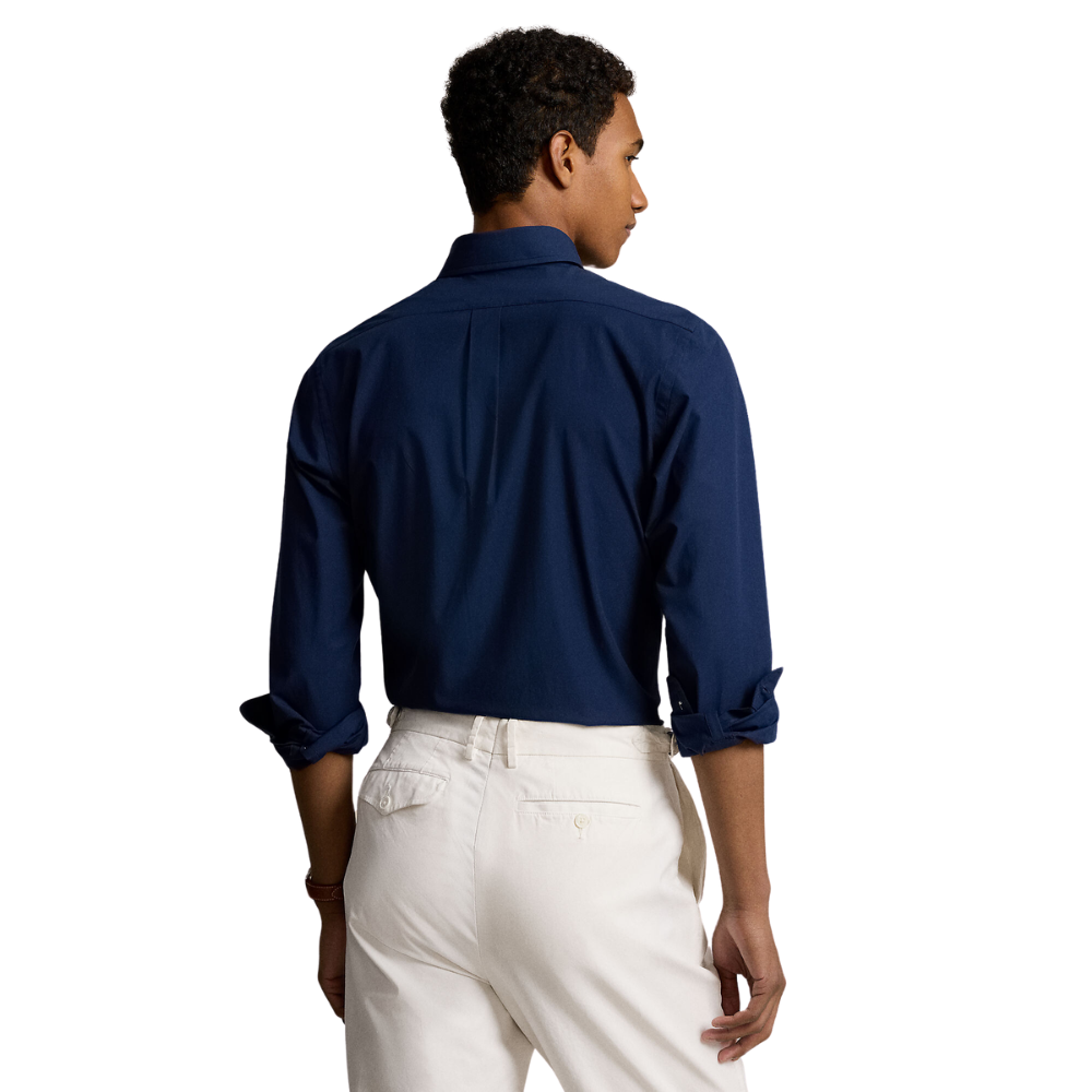 Ralph Lauren Custom Fit Stretch Poplin LS Shirt - Newport Navy