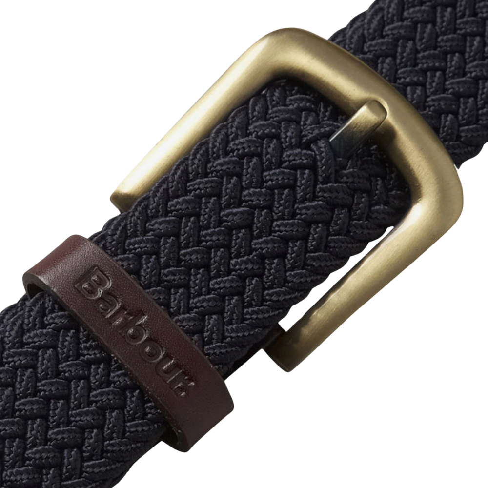 Barbour Stretch Webbing Leather Belt