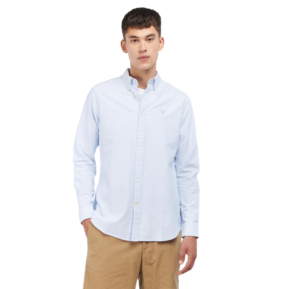 Barbour Striped Oxtown Tailored Shirt - Sky Blue