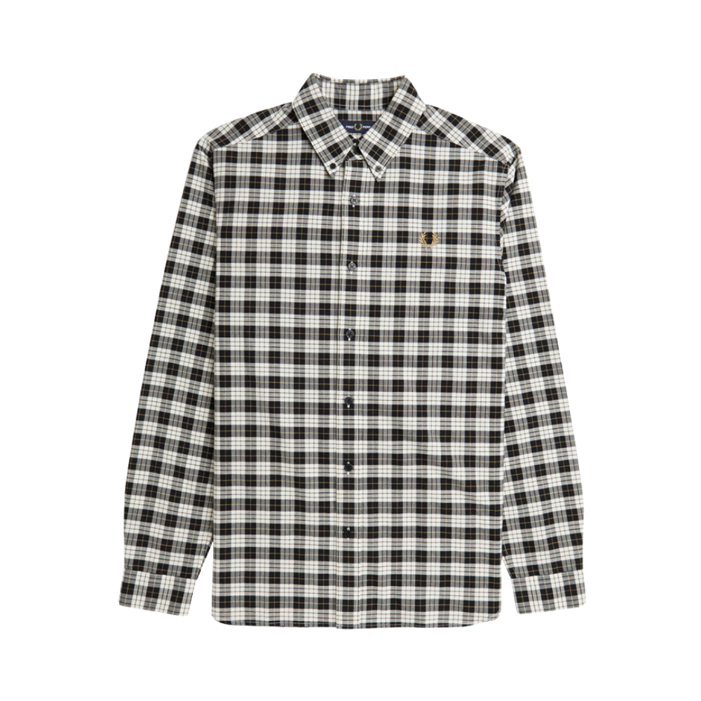 Fred Perry Tartan Oxford Shirt - Ecru