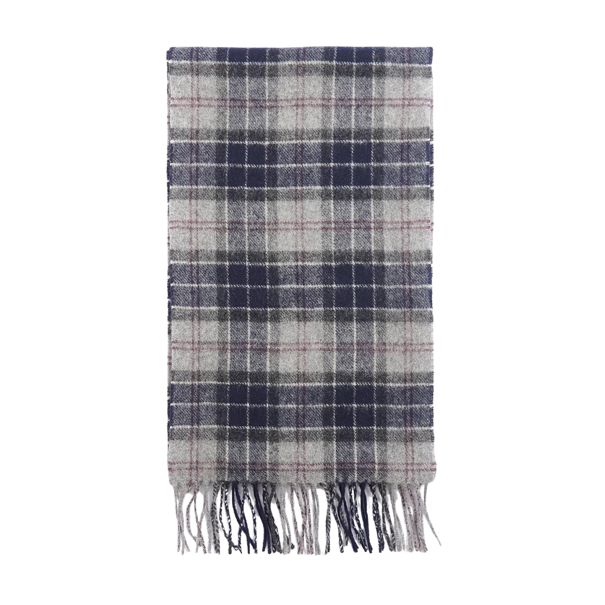 Barbour Tartan Lambswool Scarf - Black Slate Tartan