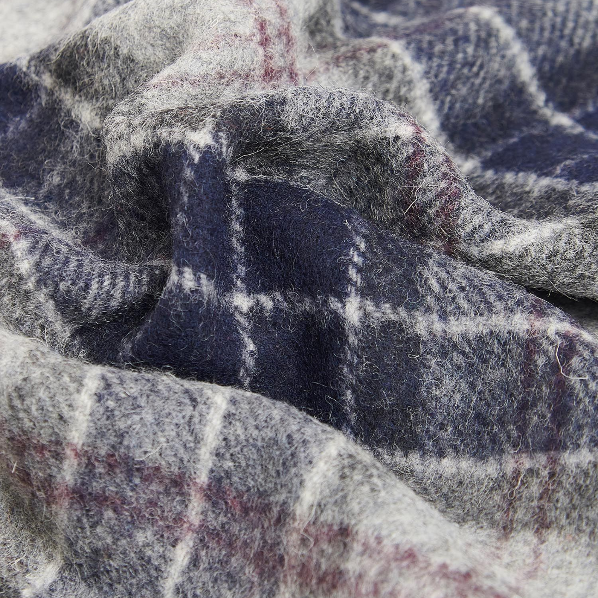 Barbour Tartan Lambswool Scarf - Black Slate Tartan